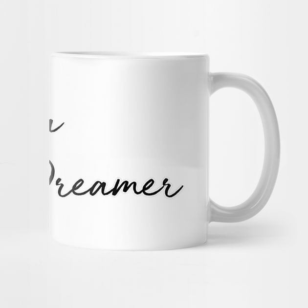 Im a night dreamer hand writing calligraphy typo minimal black and white by Janatshie